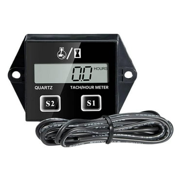 Waterproof Tiny Tach Digital Hour Meter Tachometer K Stroke For 2/4 Engines