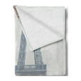 thumbnail image 2 of Winter Soft Flannel Fleece Blanket, Eiffel Tower in Snow Outdoors Champ de Mars Tourist Attraction Paris France, Cozy Plush for Indoor and Outdoor Use, 60" x 80", White Brown Green, by Ambesonne, 2 of 5