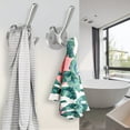 thumbnail image 5 of Tofiigrem Ganchos de pared de níquel cepillado, paquete de 6 ganchos para batas, ganchos de baño dobles de metal resistente, ganchos para toallas de mano montados en la pared para cubículo, baño, coci, 5 of 5