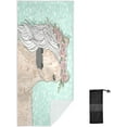 thumbnail image 2 of SKYSONIC Beach Towels 30"x60", Horse Flower Wreath Camping Towels Plant Animal Sand Free Beach Towel, Large Beach Towels Quick Dry Bath Travel Towels Pool Yoga Beach Mat for Men Women, 2 of 7