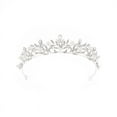 thumbnail image 1 of Zhuge Tiara de boda para novia, diadema de princesa, corona de novia, joyería para el cabello con diamantes de imitación de cristal, decoración para novia, cumpleaños, graduación, boda (plateada), 1 of 5