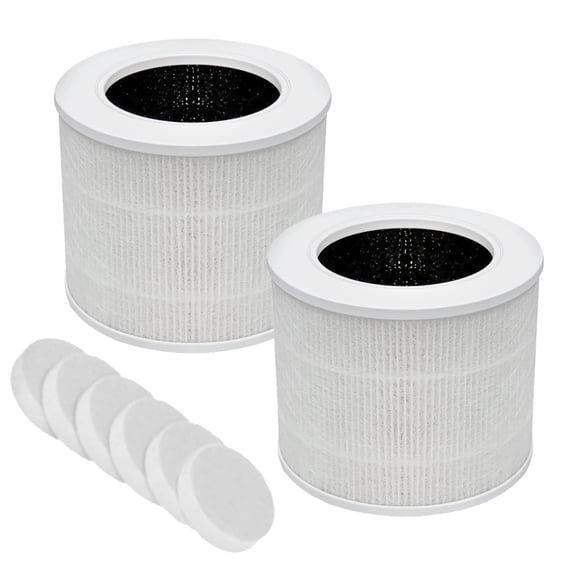 2 Pack Levoit Core Mini 3-in-1 True HEPA H13 Filter with 6 Aroma Sponge Pads Compatible Replacement for LEVOIT Core Mini-RF Air Purifier Part# LRF-C161-WUS