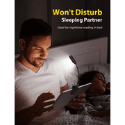 Victsing Rechargeable Book Light for Reading in Bed, 80H Reading, 3 Brightness Levels & 3 Color Temperatures, Lightweight Flexible Clip on Reading Lights for Books in Bed