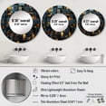 thumbnail image 4 of Designart "A Cityscape With Skyscrapers Resembling Copper Canyons" Skyscrapers Round Mirror Wall Decor Industrial - Large Blue Round Bathroom Mirror - Round Mirror - 29" x 29", 4 of 6