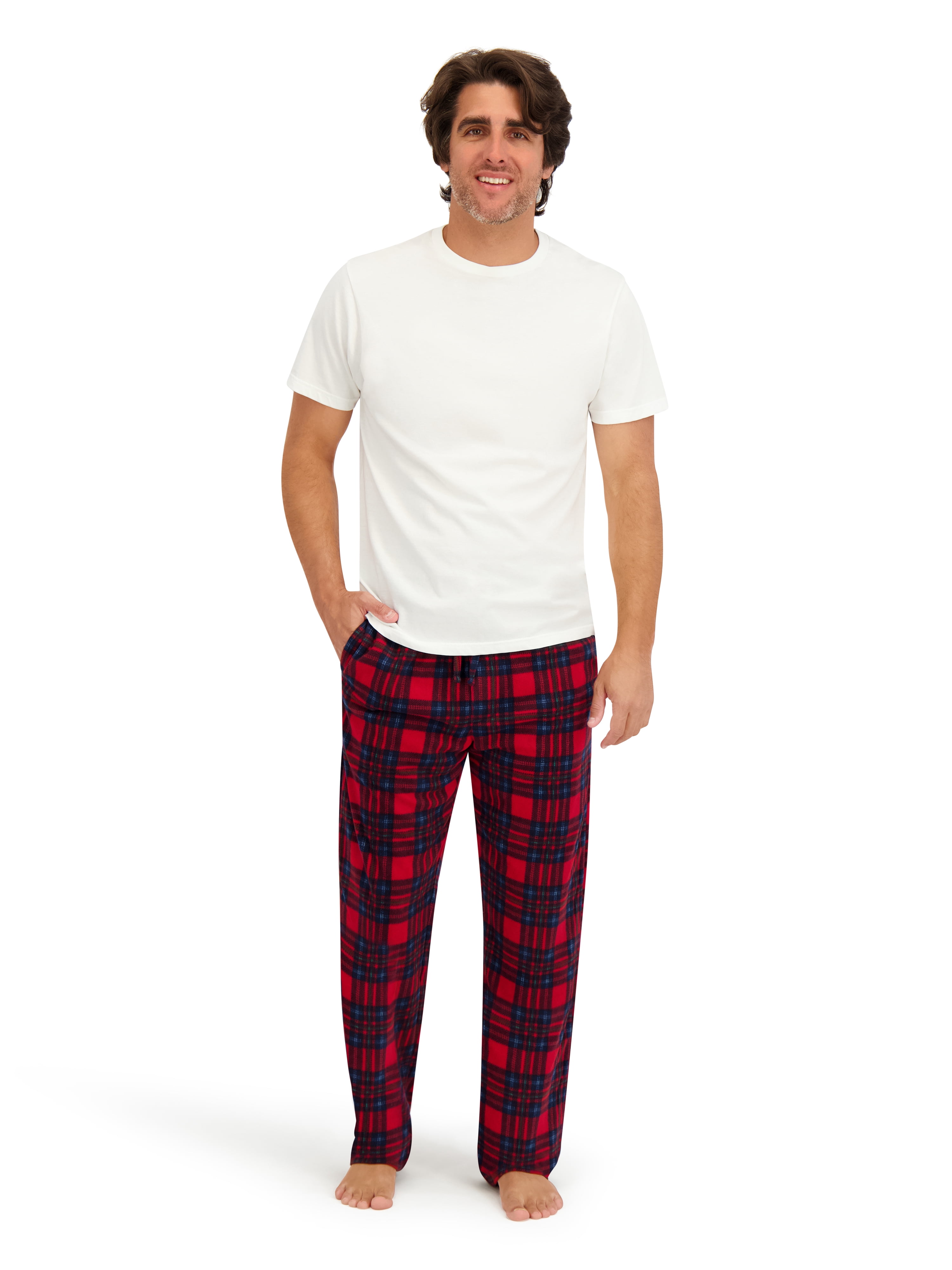 Hanes Men's Cozy Microfleece Pajama Sleep Pants, 2-Pack, Sizes S-2XL
