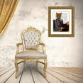 thumbnail image 3 of Fab Funky 20x24 Gold Ornate Wood Framed with Double Matting Museum Art Print Titled - Fox With Flute, 3 of 4