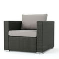 thumbnail image 4 of Rosen Wicker Outdoor Club Chair with Cushions, Gray, Light Gray, 4 of 11
