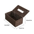 thumbnail image 3 of Yannianjz under $5 Tissue Box Cover Rectangle Tissue Box Tissue Box Holder Woven Tissue Holder Decorative Tissue Cover for Bathroom Tissue Box Cover Rectangular for Home Office Table, 3 of 6
