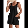 thumbnail image 1 of Cortos de Verano A para Mujer, Casuales Sin Mangas con Bolsillos Negro L, 1 of 8
