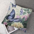 thumbnail image 7 of BANET Spring Floral Leaf Watercolor Pillow Covers  Purple Pink Flowers Eucalyptus Leaves Decorative Pillow Cases Sage Green Plant Cushion Covers Farmhouse Home Decor For Couch Outdoor Set of 2 24x24in, 7 of 7