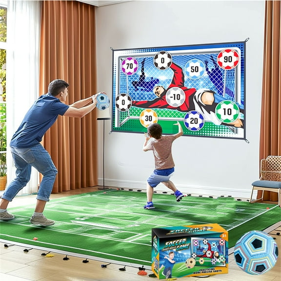 Skillzone - Football Accuracy Target Game, Indoor/Outdoor Soccer Ball Game Set, Foldable Flannel Mat Goals Toy with 1 Ball