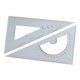 thumbnail image 2 of Regla triangular para dibujo de gráficos, transportador de ángulos triangular portátil y duradero para barcos Regla de ángulo recto, 2 of 9