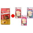thumbnail image 1 of Paquete Gatina 15 kg + 1 bolsa de 4 tubos humedos churu premio 56 gr., 1 of 4