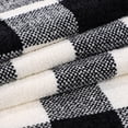 thumbnail image 6 of PiccoCasa Throw Blankets Tassel Plaid Chenille Machine Wash, Black and White, Twin, 6 of 7