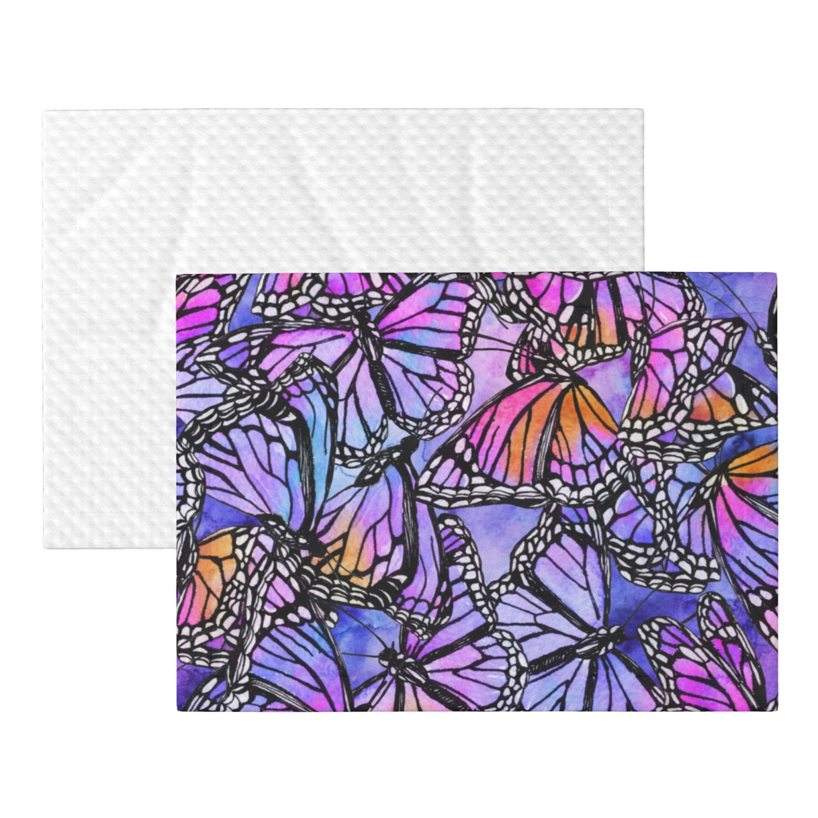 Naloa Watercolor Butterflies Dog Blanket, 3 Sizes Cat Blanket for Indoor Cats Large Medium Small Dog Gifts-Large