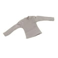 thumbnail image 4 of 1/12 Scale Men Figure Long Sleeve T Shirt Clothing, Miniature Doll Clothes for 6 inch Figure Light Gray, 4 of 8