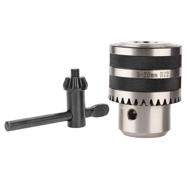 Portabrocas de alta resistencia B22 de 5-20 mm con llave para taladro de banco de torno CNC de carpintería metálica VoborMX herramienta