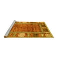 thumbnail image 2 of Ahgly Company Machine Washable Indoor Rectangle Oriental Yellow Modern Area Rugs, 7' x 10', 2 of 4