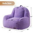 thumbnail image 7 of HOMGUAVA Bean Bag Chair with Soft Sherpa for Adults, Lazy Sofa for Bedroom & Living Room, Purple, 7 of 7