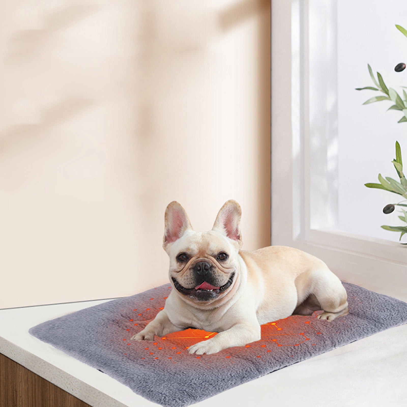 Self-Warming Pet Bed Pad, Thermal Dog Bed Mat, Self-Heating Pad For Cats, Pet Warmer Mat For Feral And Indoor Cats, Machine Washable Pet Sleeping Mat, No Electricity Needed