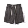 thumbnail image 2 of Timegard Cargo Shorts Men Straight Leg Elastic High Waist Loose Active Outdoor Solid Color Shorts, 2 of 4
