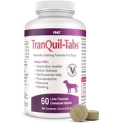 TranQuil-Tabs for Dogs - Contains Chamomile, L-Tryptophan, and Melatonin - Relieves Stress and Tension - Ease Travel and Separation Anxiety - 60 Tabs 60 Tablets