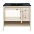 thumbnail image 5 of Château 36" Freestanding Bathroom Vanity in White Oak with Black 3-Hole Widespread Sink Top, 5 of 5
