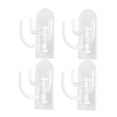 thumbnail image 4 of OULII 4 Pcs Over Door Storage Hooks White ABS Plastic Hangers for General Household Users, 4 of 8