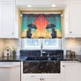 thumbnail image 5 of Yayeee Kitchen Curtains Tier Pair Light Filtering 27"x36" Rod Pocket Short Cafe Window Panel, Astronaut and Sky, 5 of 7