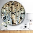 thumbnail image 2 of DesignArt White Birch Forest II Large Wall Clock, 2 of 2