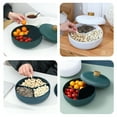 thumbnail image 6 of Round Divided Serving Tray with Lid,Sectional Snack,Veggie,and Fruit Plate,Removable Compartments,Durable Food Tray,Party,Kitchen,or Home Dining Organizer,White,1PC, 6 of 6