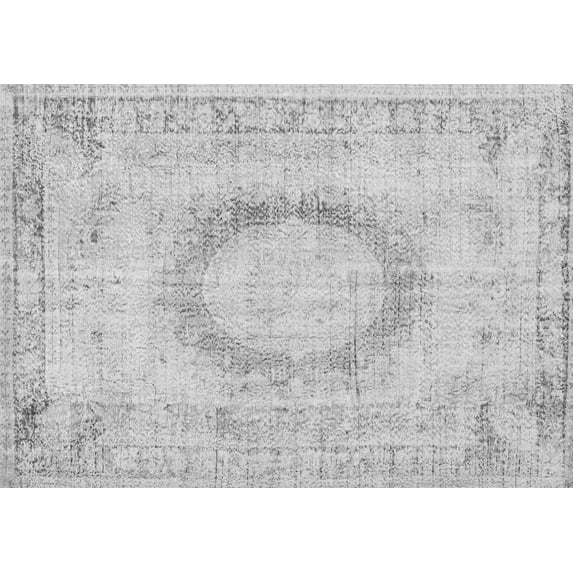 Ahgly Company Indoor Rectangle Persian Gray Traditional Area Rugs, 2' x 5'