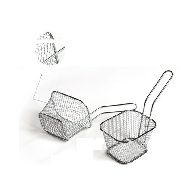 Agiferg Plaque Électrolytique en Acier Inoxydable Mini Filet à Frire Bloc Carré