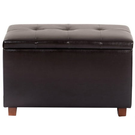 Gymax Pu Leather Bench Lift Hinge Top Footstools Storage Ottoman Gymax Pu Leather Bench Lift Hinge Top Footstools Storage Ottoman Seat Brown