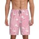 thumbnail image 1 of Balery Pink Flamingos and Flowers Pantalones cortos de pijama de punto de algodón para hombre con cinturilla y bolsillos-Small, 1 of 6