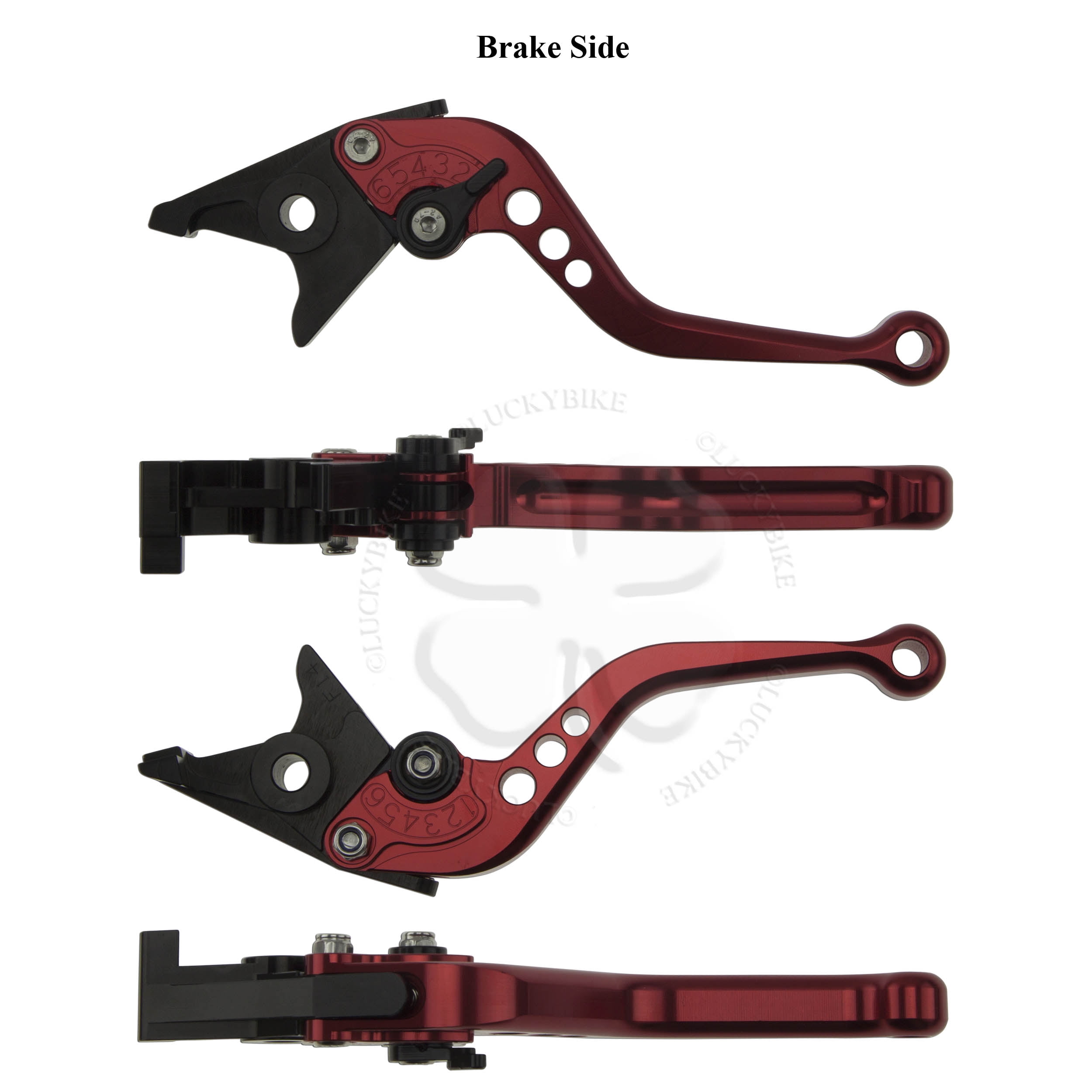 【おすすめ】 Kawasaki Lever Clutch Brake Shorty CNC Red Ninja 9R 7R 7 ZX イラスト