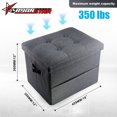 thumbnail image 2 of RYANSTAR RACING Storage Ottoman,Foot Rest Stool,Linen Footstool Storage Bench, 17x13x13in,350 lbs Folding Bench Small Ottoman for Living Room, Bedroom, Dorm. Dark Gray, 2 of 7