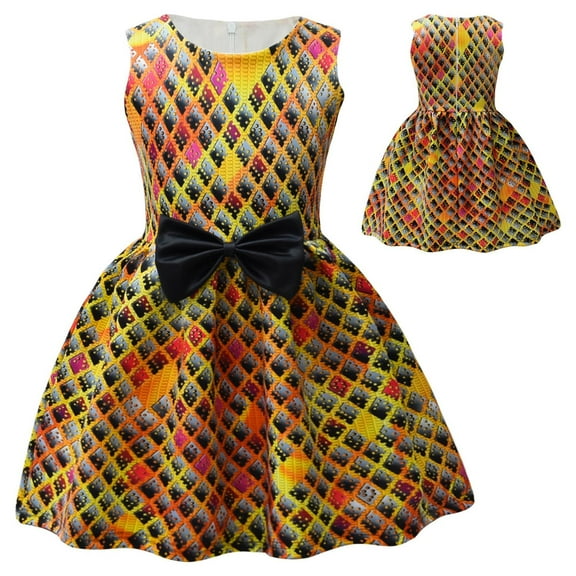 Fire Element Cosplay Dress for Girls Halloween Ember Costume Fancy Dress, Size 3-9T