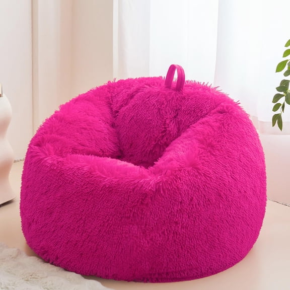 Soft Tie Dye Pink bean bag chair cover, for Living Room (No Filler),faux fur plush Stuffed Animal Storage Gaming Bean Bag Chair Cover ,Furry Fuzzy Decor Home for girls, kids, teens, and adults