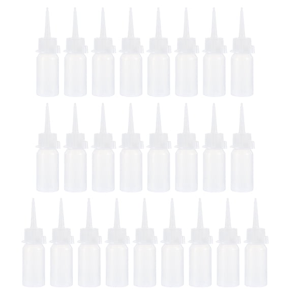 25 Pcs Dispensing Bottle Pour Oil Can Hair Applicator White