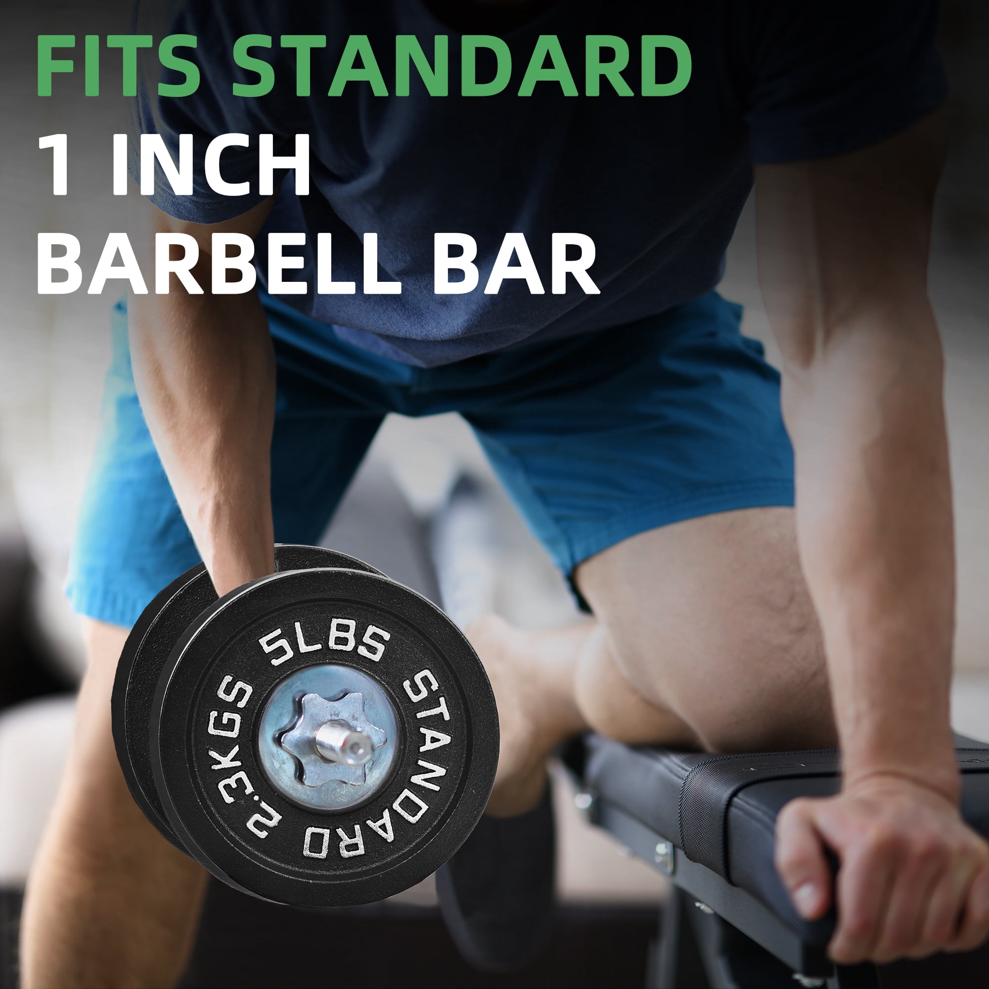 BalanceFrom Classic Weight Plates, Cast Iron, 5 Pound