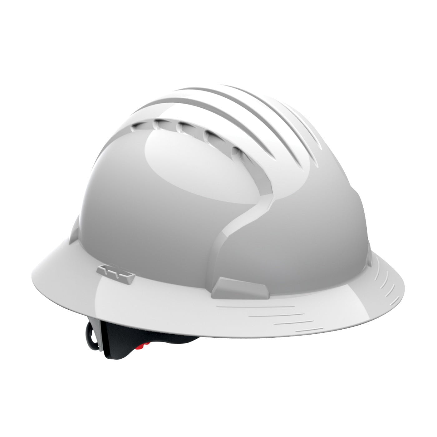 Evolution Deluxe 6161 Full Brim Hard Hat with HDPE Shell, 6-Point Polyester Suspension and Wheel Ratchet Adjustment