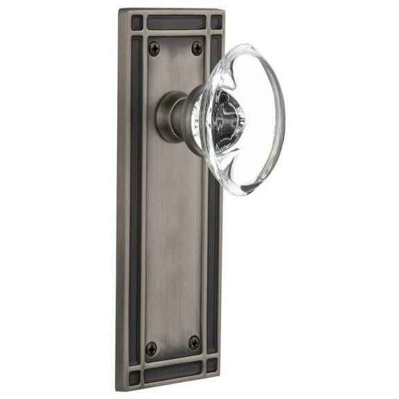 Nostalgic Warehouse Misocc_Sd_Nk Vintage Oval Egg Style Crystal Single Dummy Door Knob -