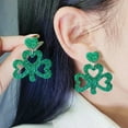thumbnail image 1 of Fiudx Ofertas relámpago del día Pendientes del San Patricio Pendientes vintage Pendientes personalizados Mujer, 1 of 7