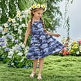 thumbnail image 2 of 11-12 Years Toddler Girl Camouflage Dress Little Kid Short Sleeve Cotton Dress for 3-14 Years, 2 of 7