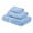 Light Blue, variant on Egyptian Cotton 900 GSM Hotel Quality 3-Piece Towel Set, 1 Face, 1 Hand, and 1 Bath Tea Rose