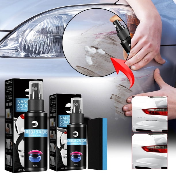 Xihbxyly Spray Reparador de Rayones para Auto, Tecnología de Recubrimiento Cerámico 9H, Elimina Rayones, Manchas y Marcas de Agua, Acabado Brillante de Larga Duración, Aplicación Universal, Set de 30