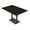 Black Cypress w/Black Base, variant on Rectangle Bistro Height Meeting Table Double Metal Base 48x72 Bar Table
