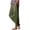 01# Army Green, variant on Linen Capris Pants for Women,High Elastic Waisted Drawstring Crop Trouser,Straight Wide Leg Cropped Pant with Pockets Navy L