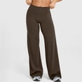 thumbnail image 2 of Leggings de entrenamiento for mujer, pantalones de Yoga sin costuras, de pierna ancha, acampanados, de cintura alta, suaves, sin costura frontal, gimnasio, Control de barriga, 2 of 5